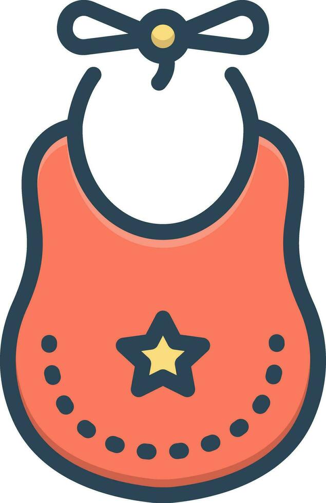 color icon for bib vector