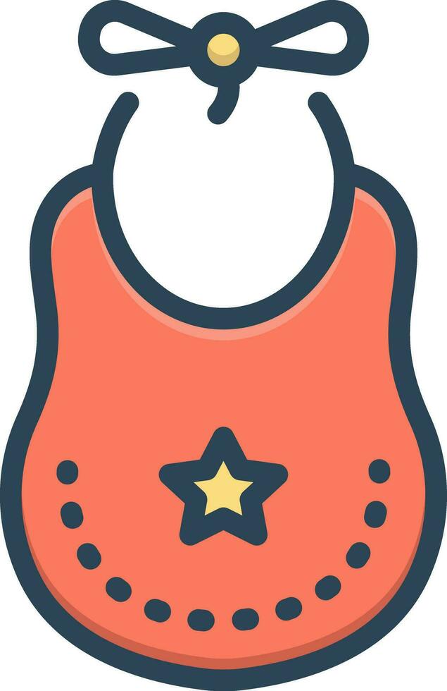 color icon for bib vector