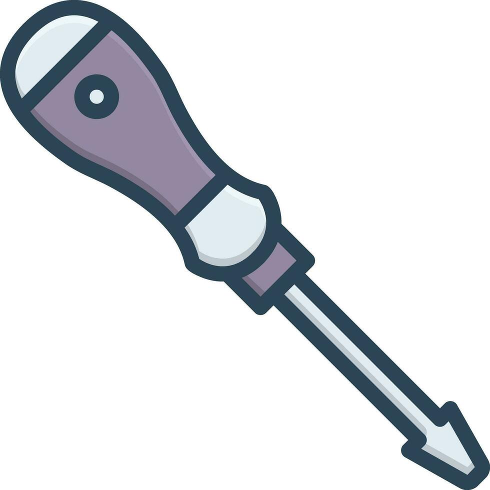 color icon for screwdriver vector