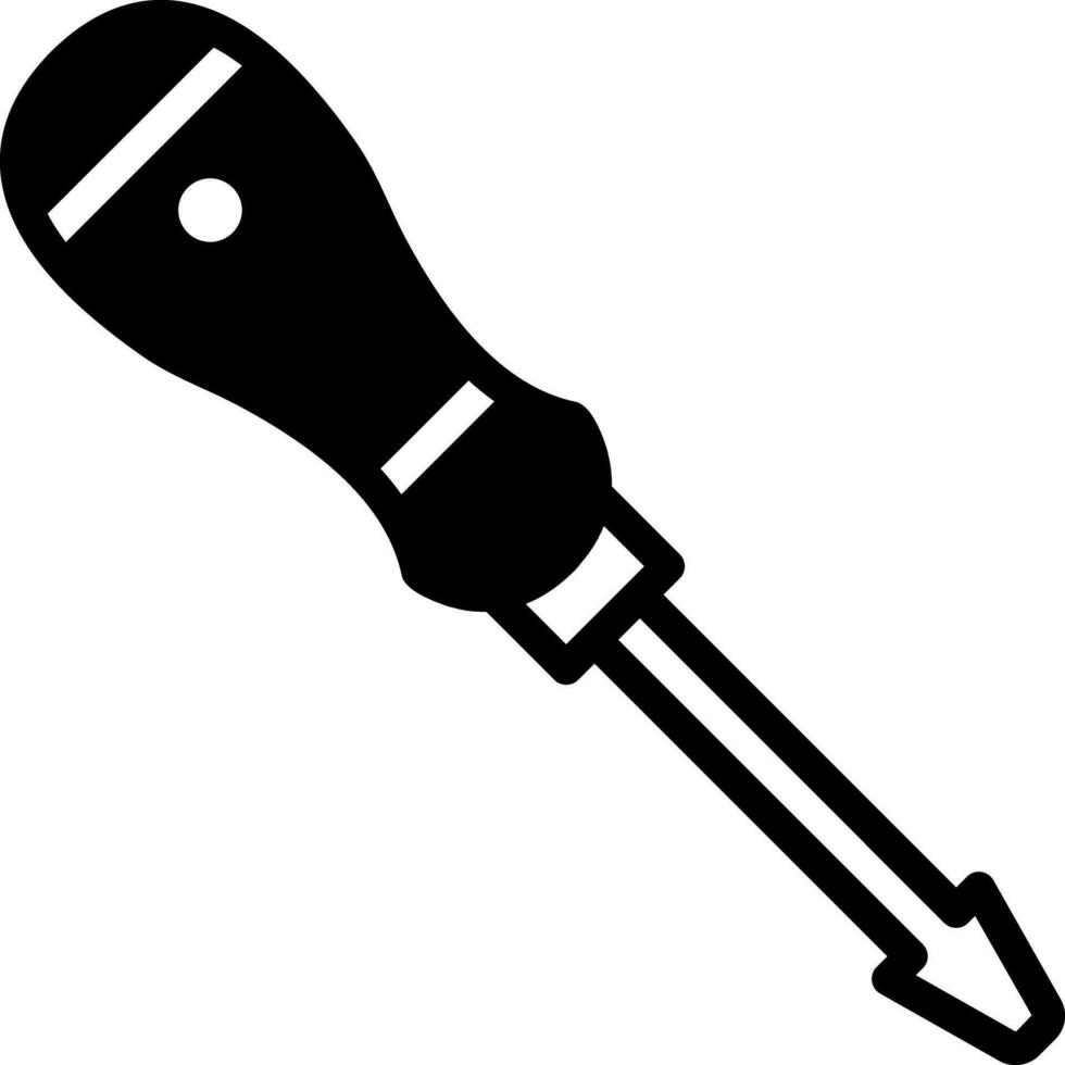 solid icon for screwdriver vector