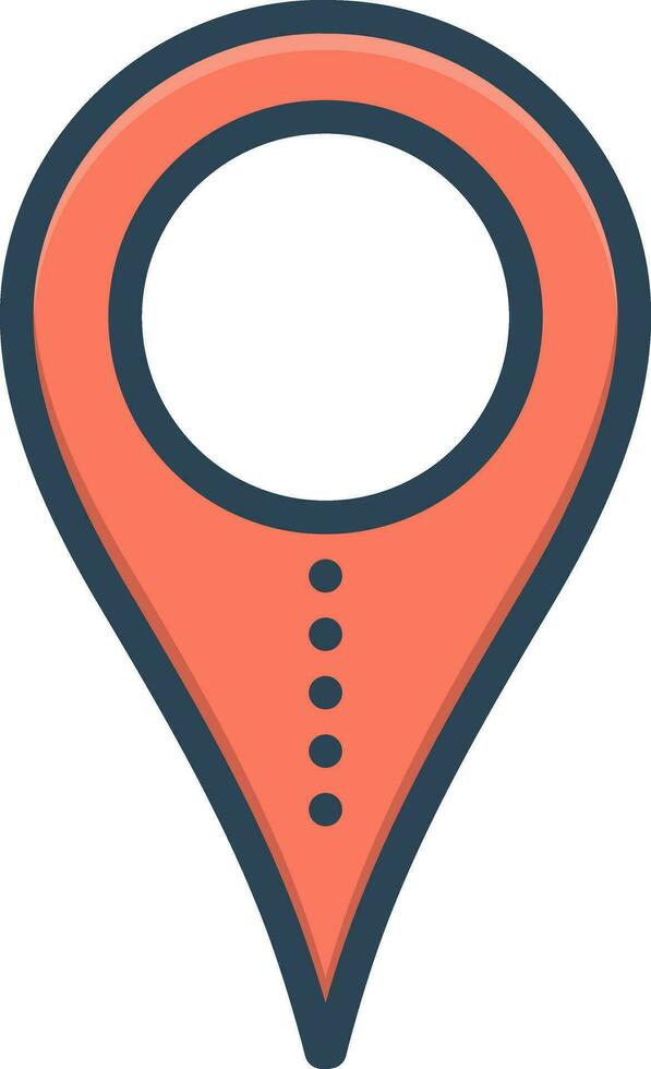 color icon for location pin vector