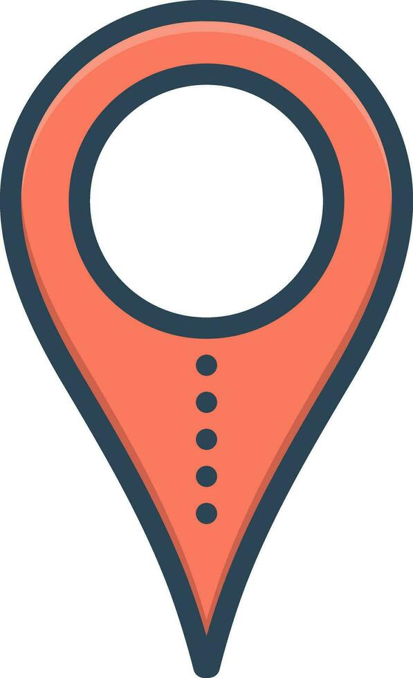 color icon for location pin vector