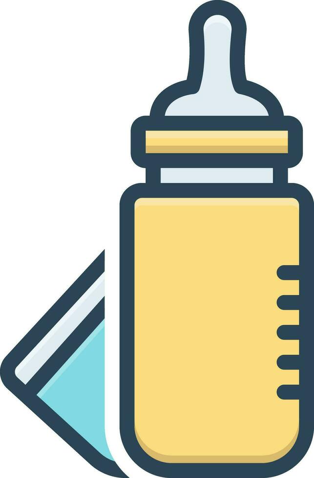 color icon for baby bottle vector