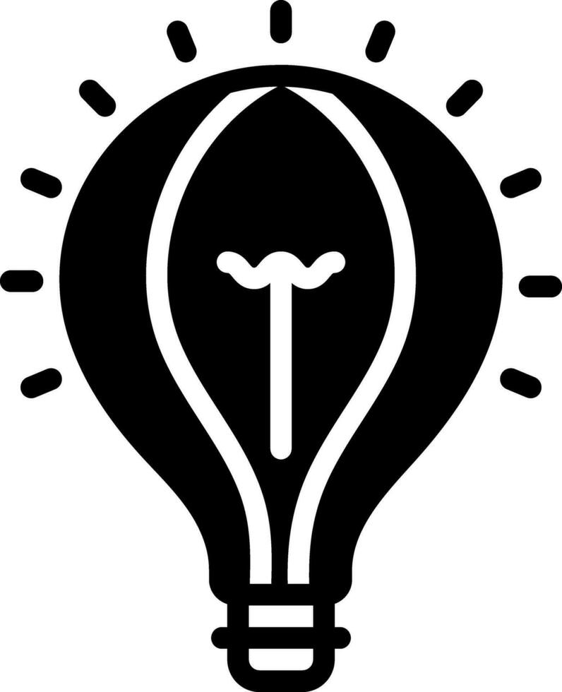 solid icon for idea vector