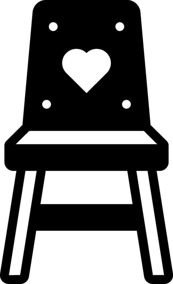 solid icon for chair vector