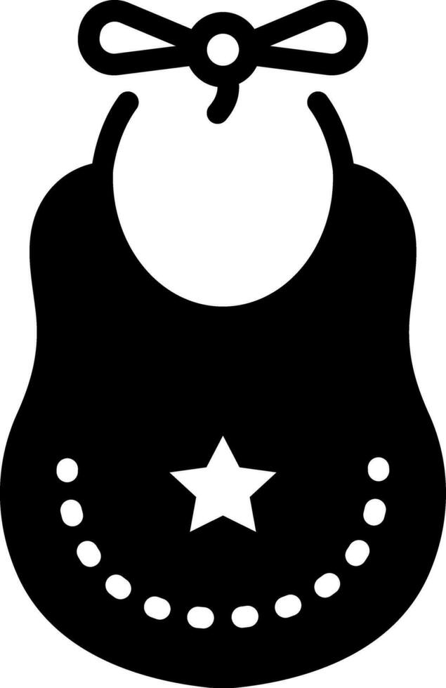 solid icon for bib vector