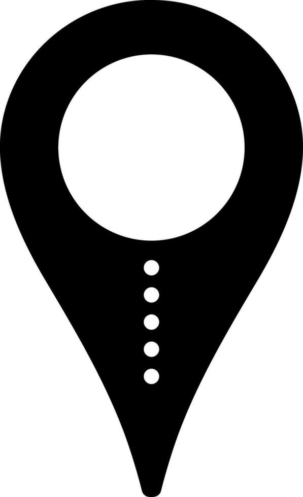 solid icon for location pin vector