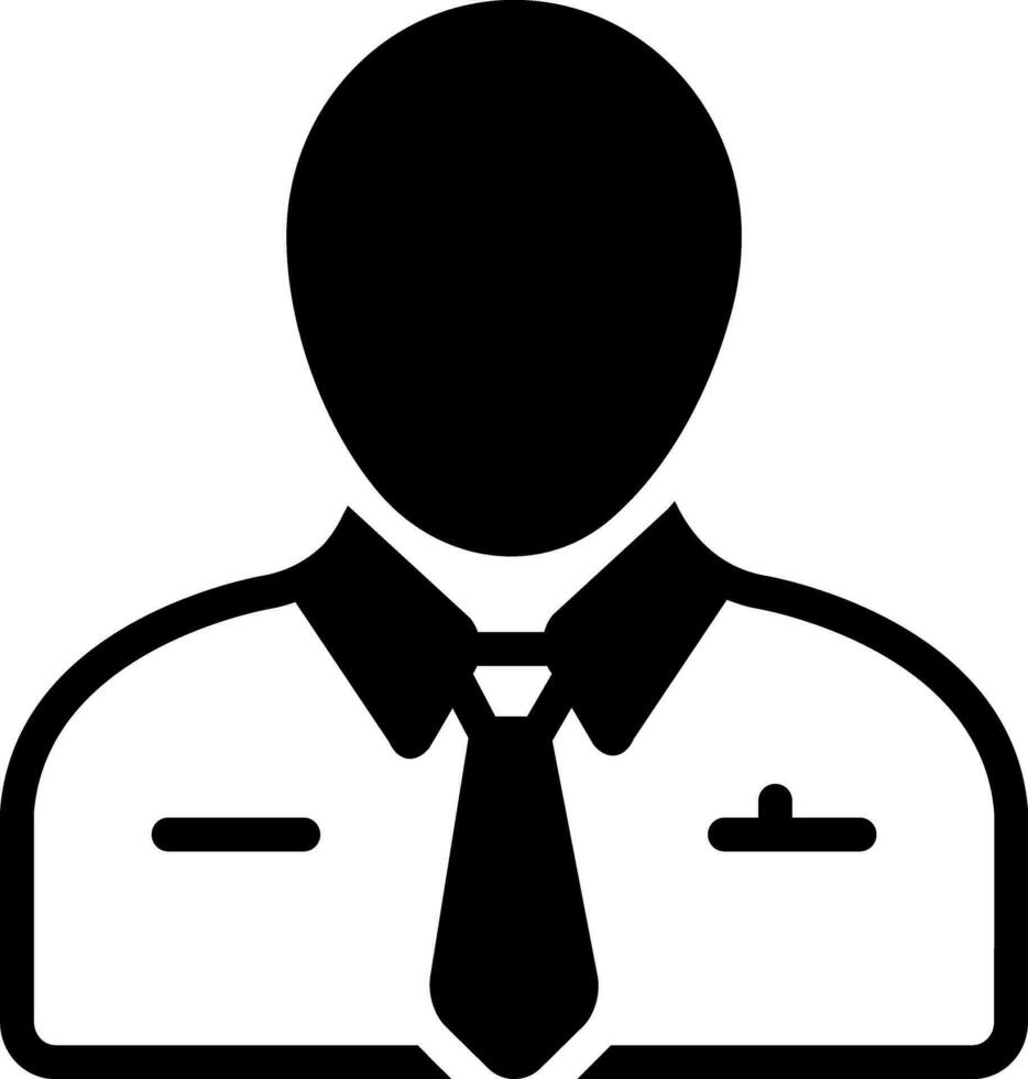 solid icon for manager vector