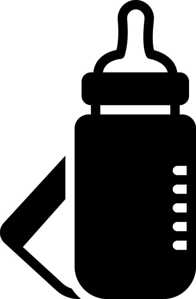 solid icon for baby bottle vector