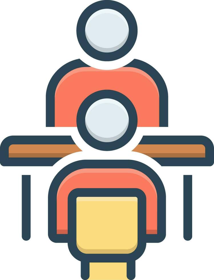 color icon for meeting vector