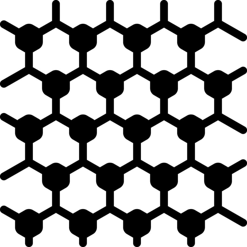 solid icon for graphene vector