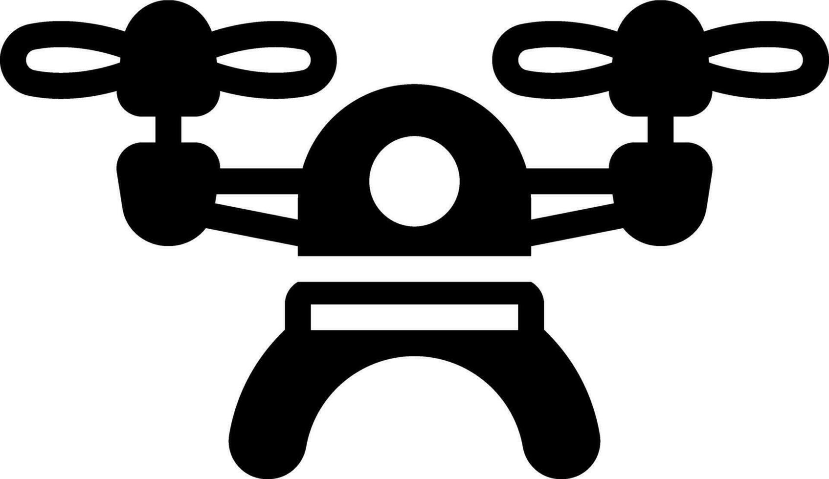 solid icon for drone vector