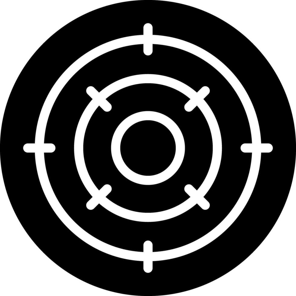 solid icon for objective vector