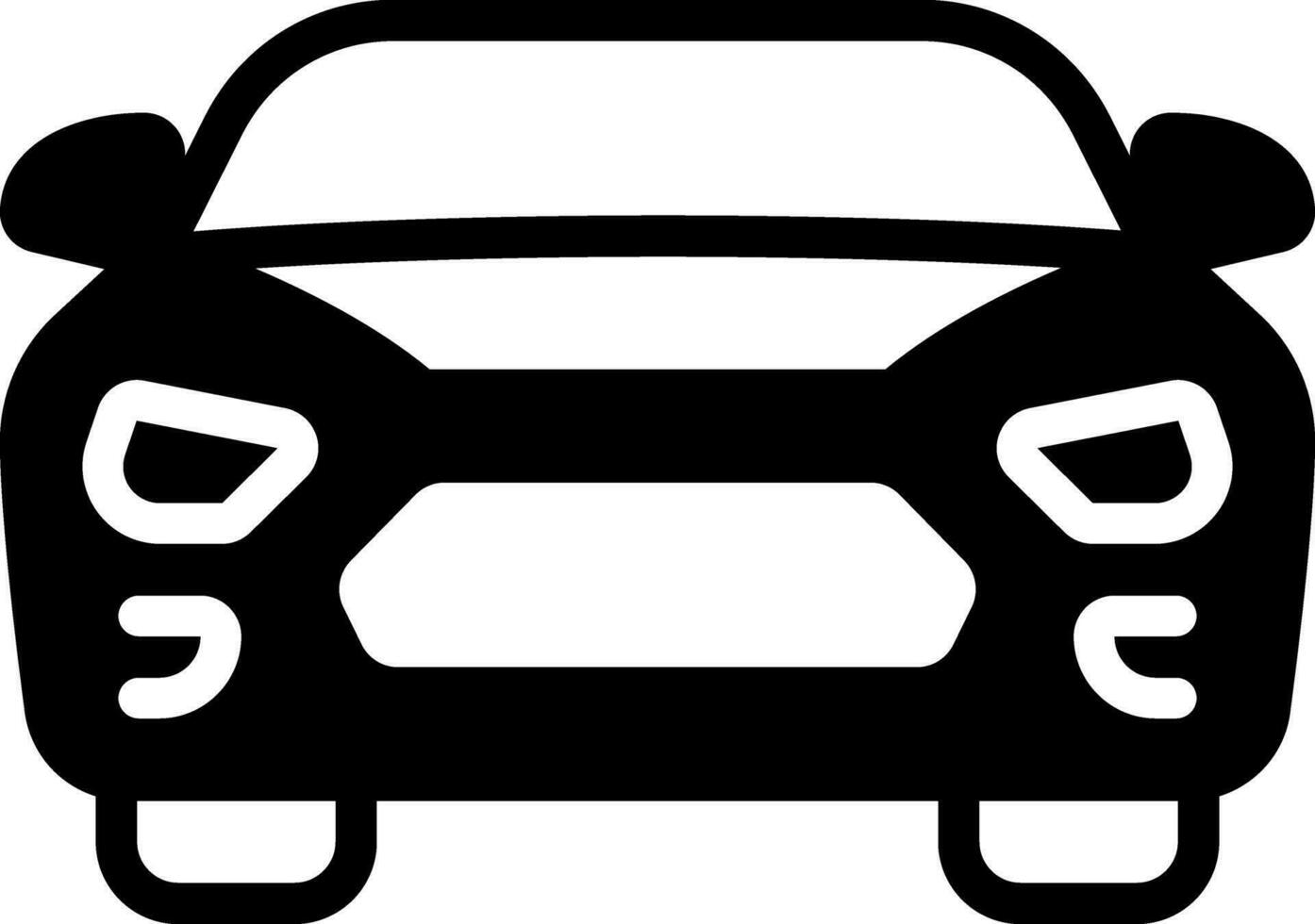 solid icon for car vector