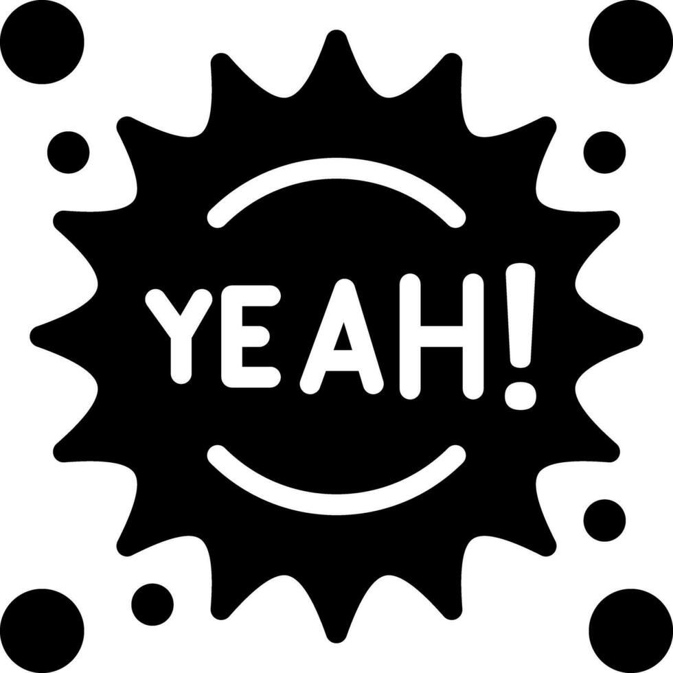 solid icon for yes vector