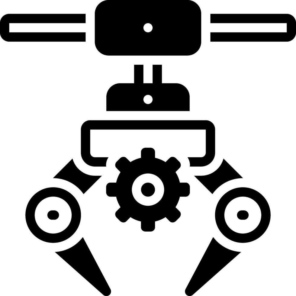 solid icon for machine vector