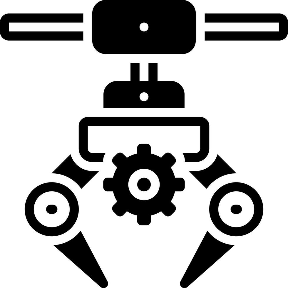 sólido icono para máquina vector