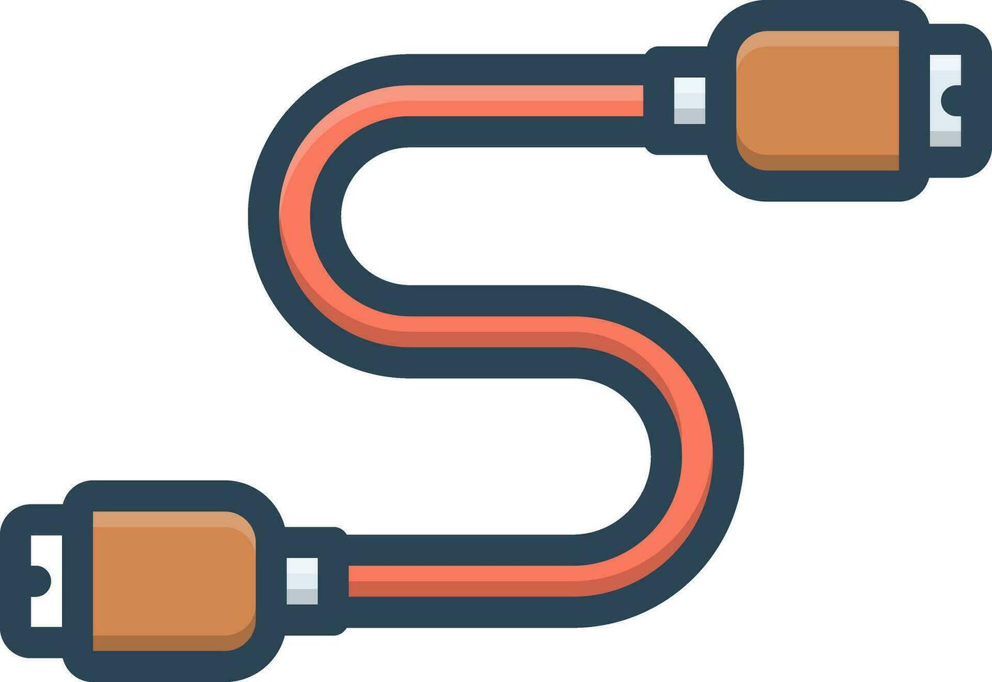 color icon for cable vector