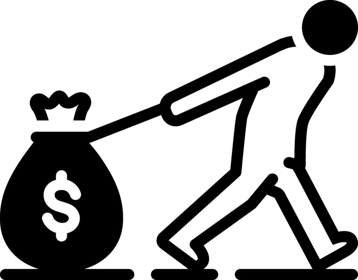 solid icon for wage vector