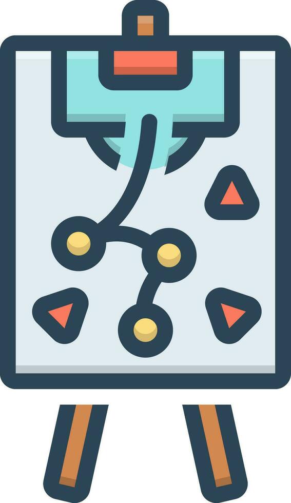 color icon for tactic vector