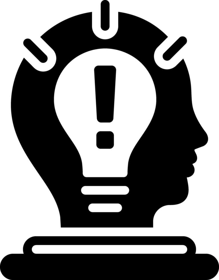 solid icon for idea vector