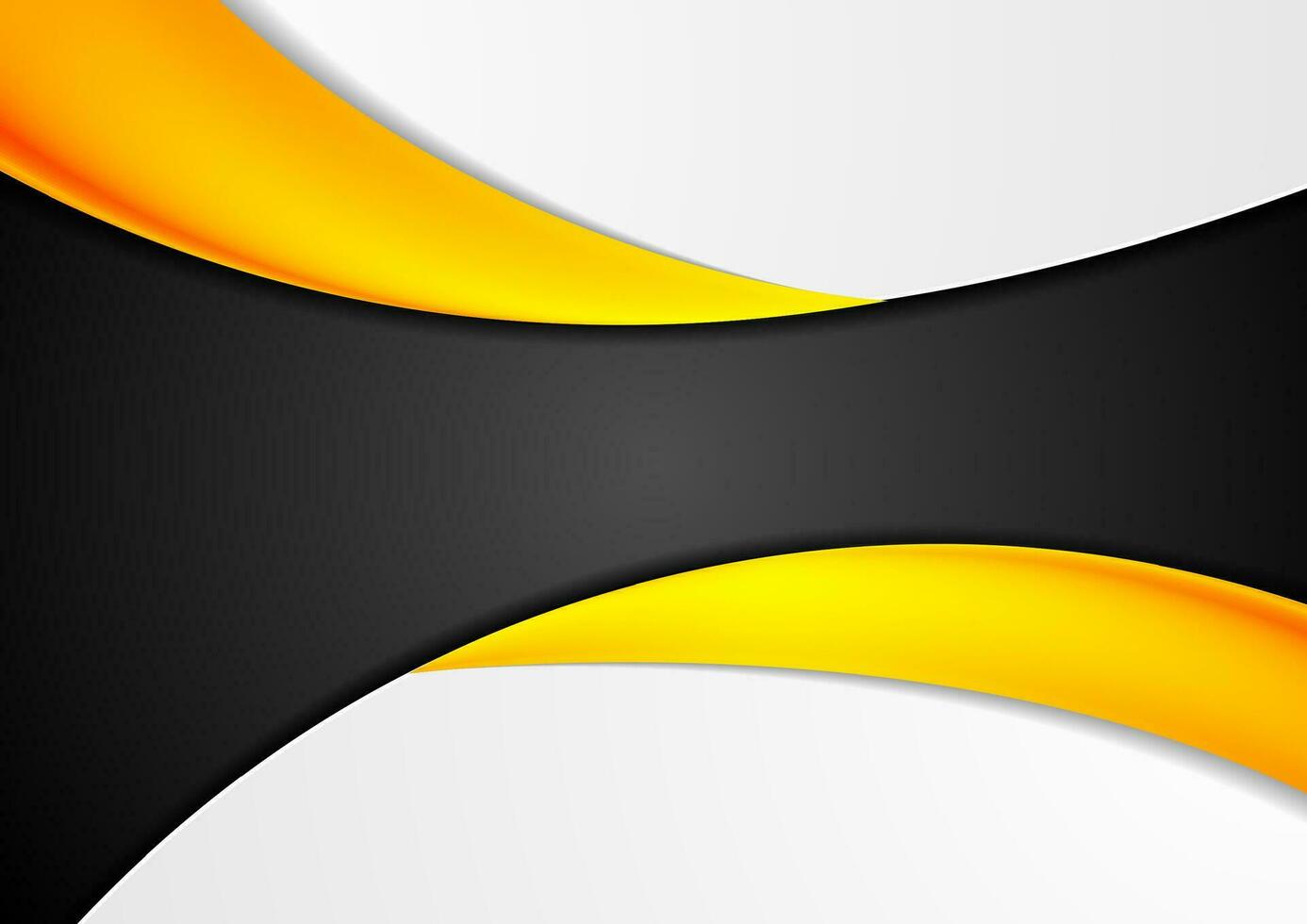 Abstract corporate bright orange wavy background vector