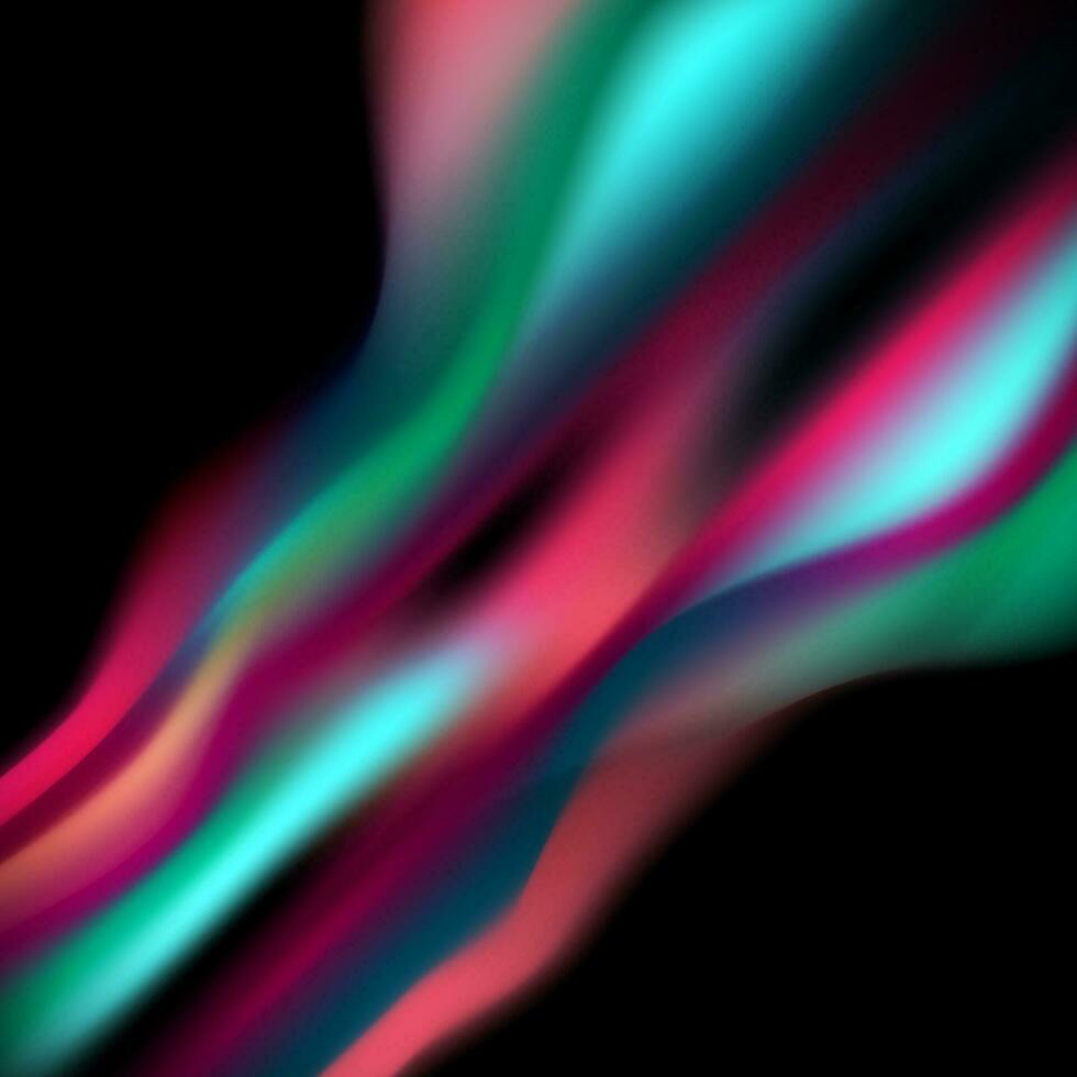 Colorful holographic smooth fluid waves abstract background vector