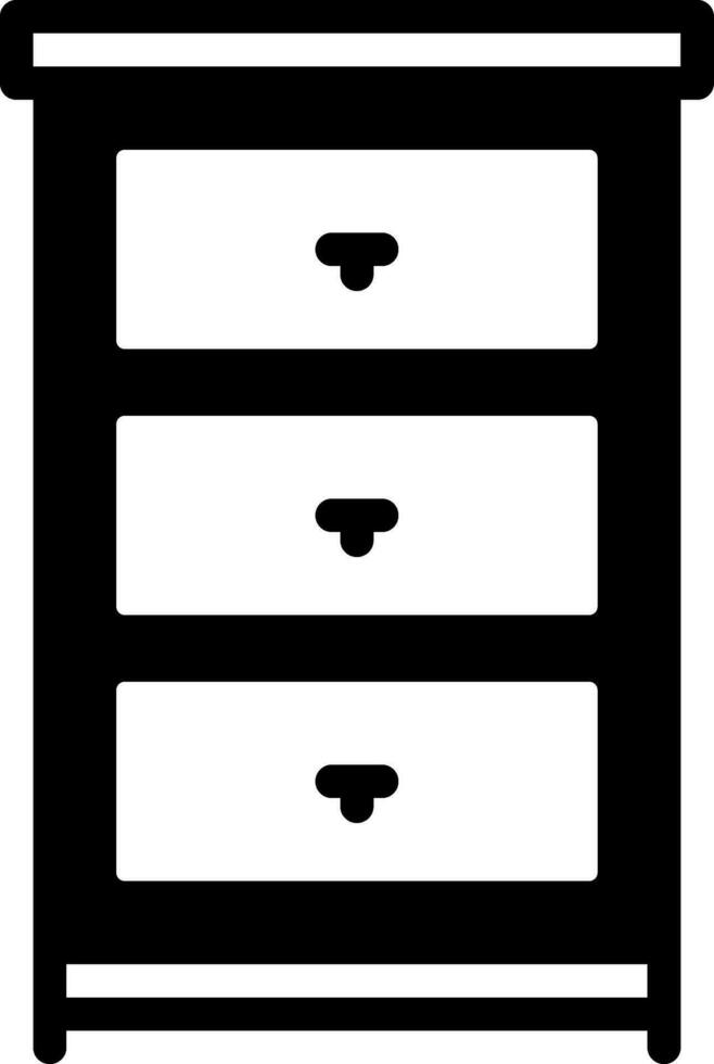 solid icon for cabinet vector