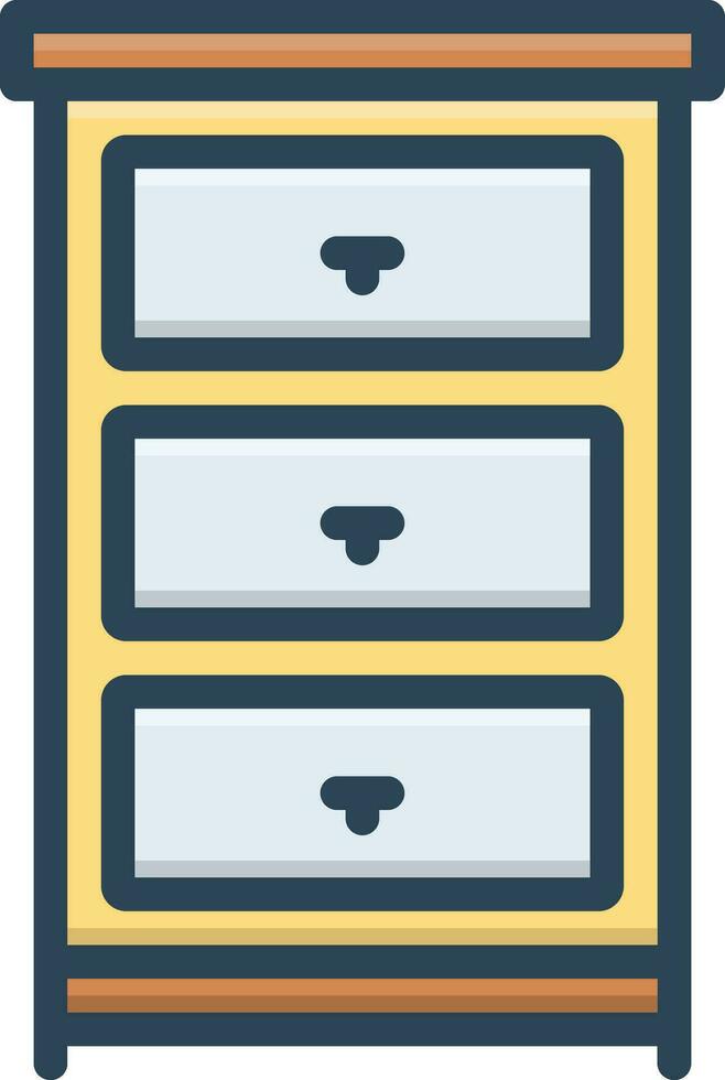 color icon for cabinet vector
