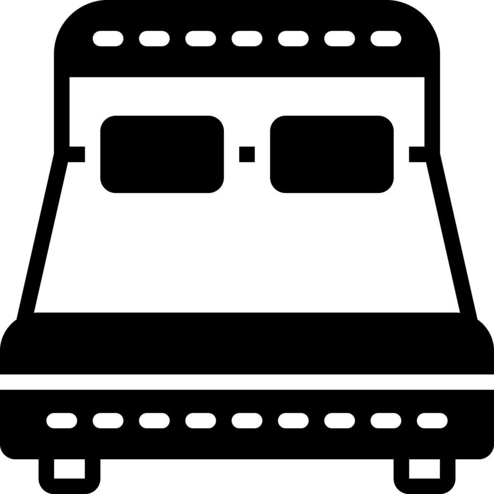 solid icon for bed vector