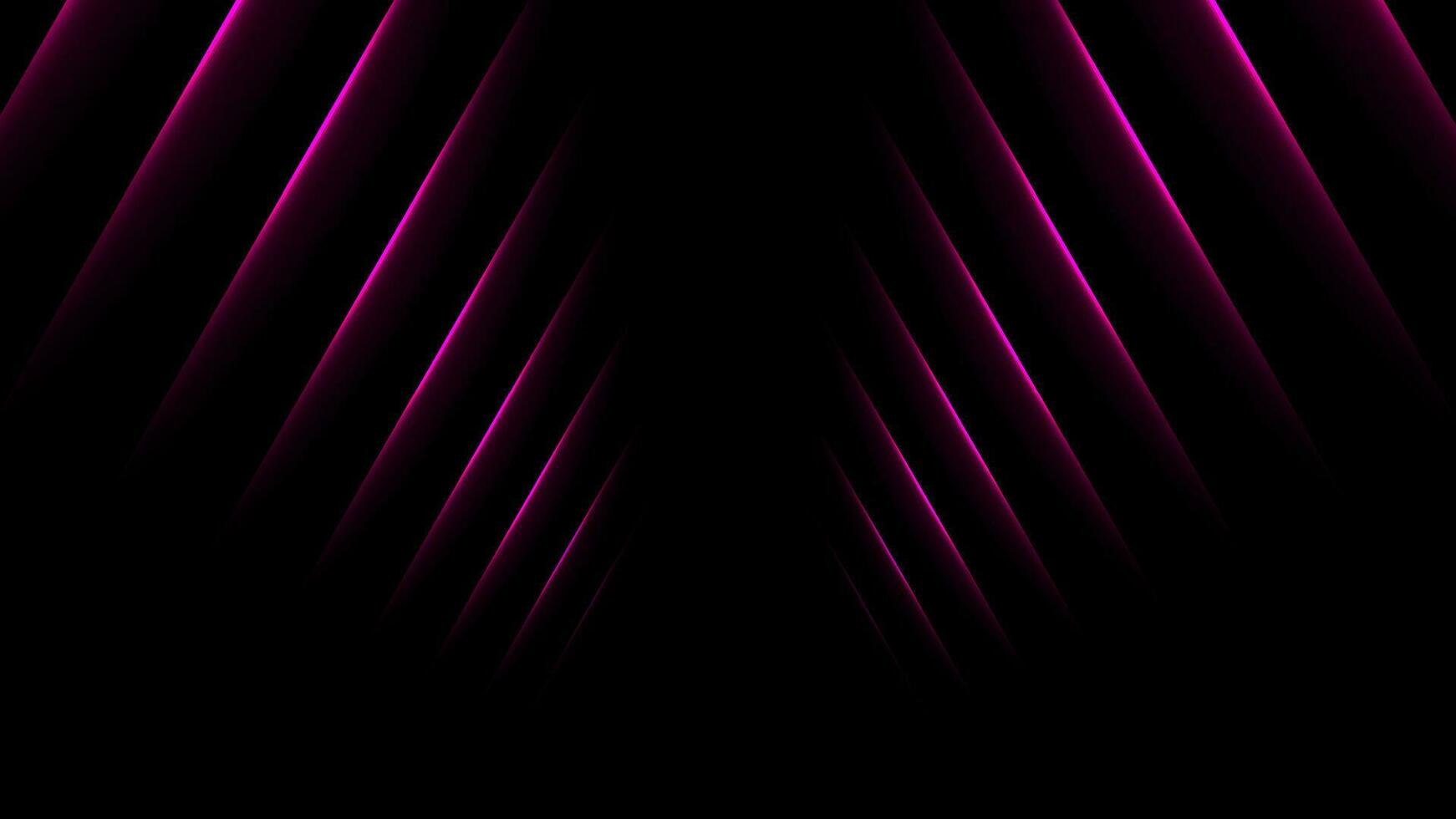Purple glowing neon lines abstract background vector