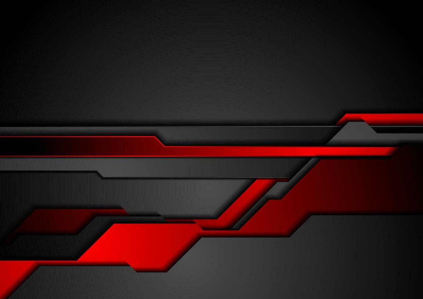 Red and black abstract technology background vector