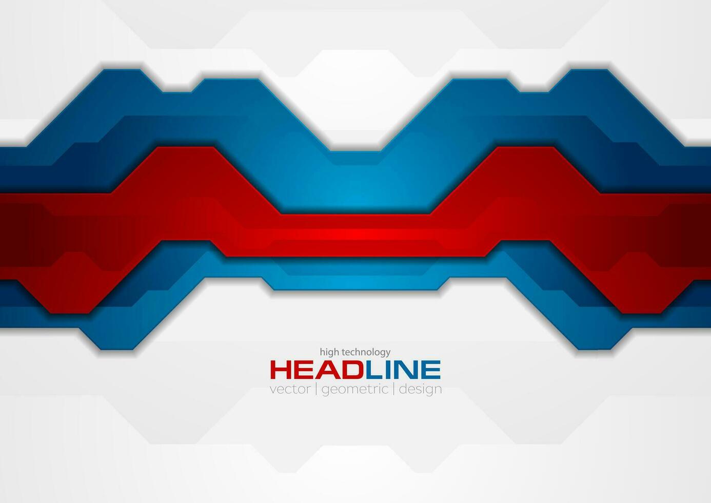 Red and blue abstract technology background vector
