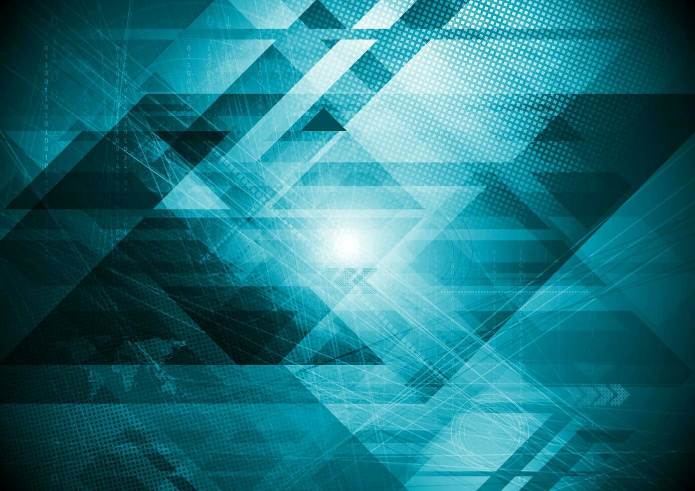 Abstract hi-tech futuristic geometrical background vector