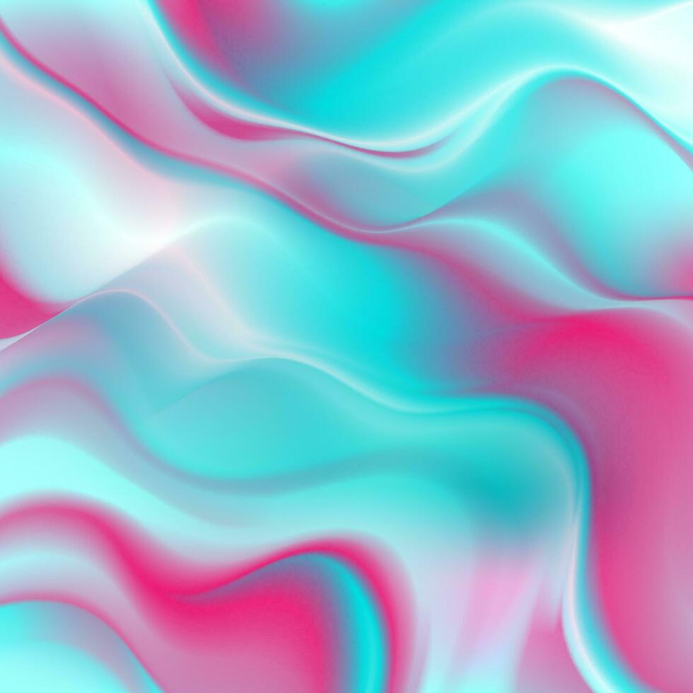 Holographic foil neon liquid waves abstract background vector