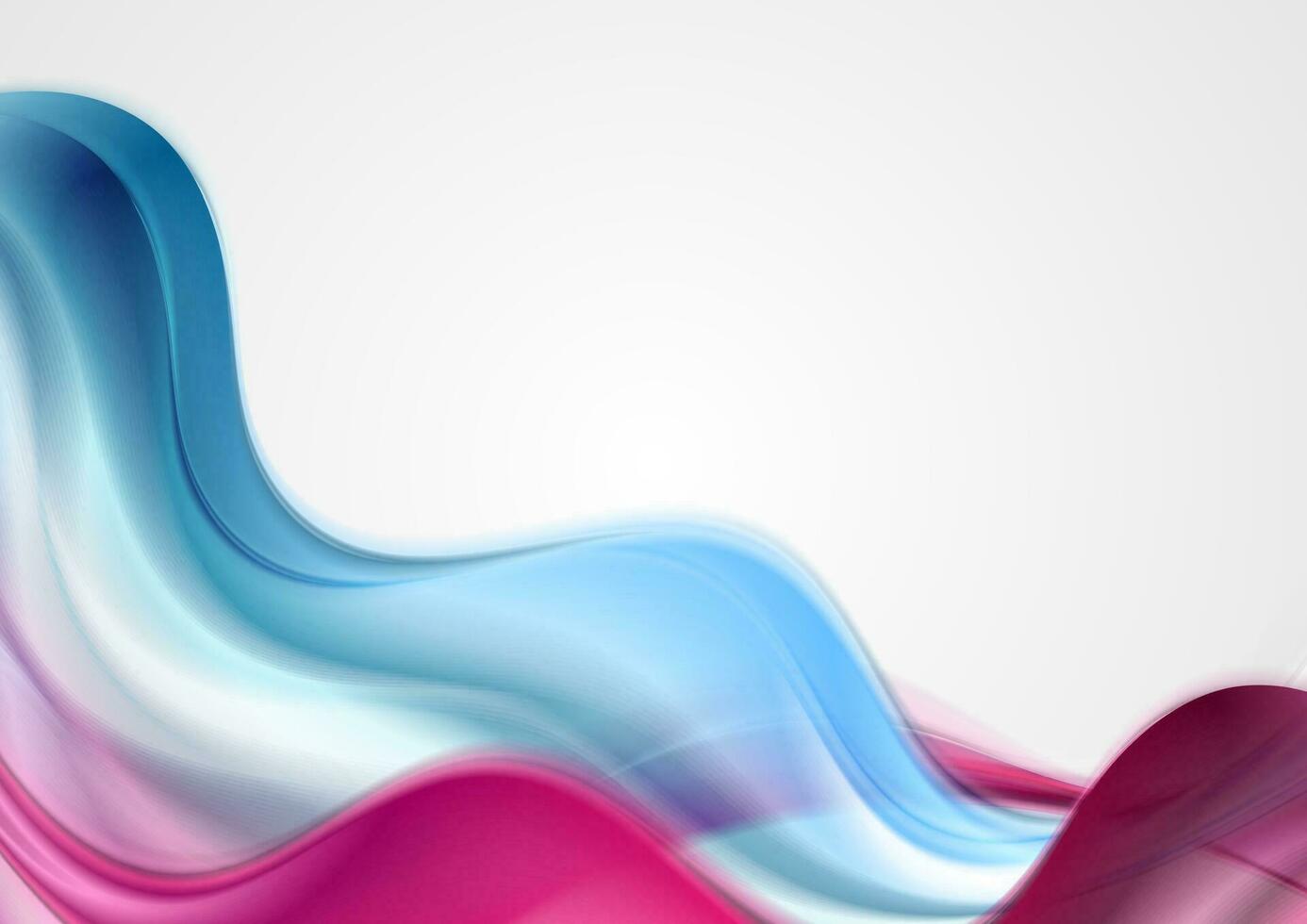 Blue and purple abstract smooth waves background vector