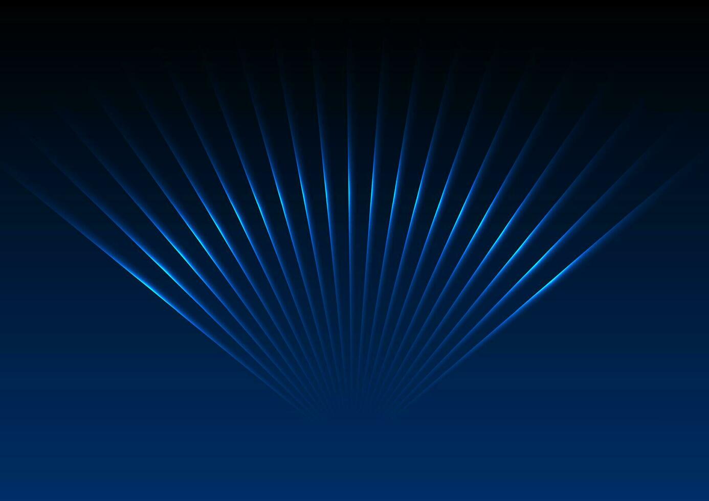 Dark blue abstract glowing neon laser rays background vector