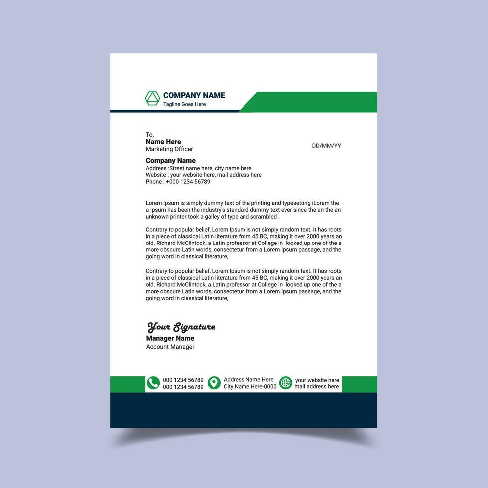 Creative Letterhead template vector