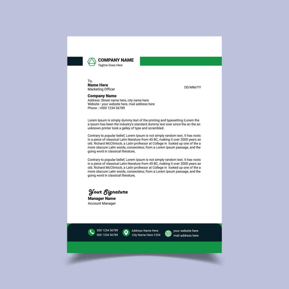 Creative Letterhead template vector