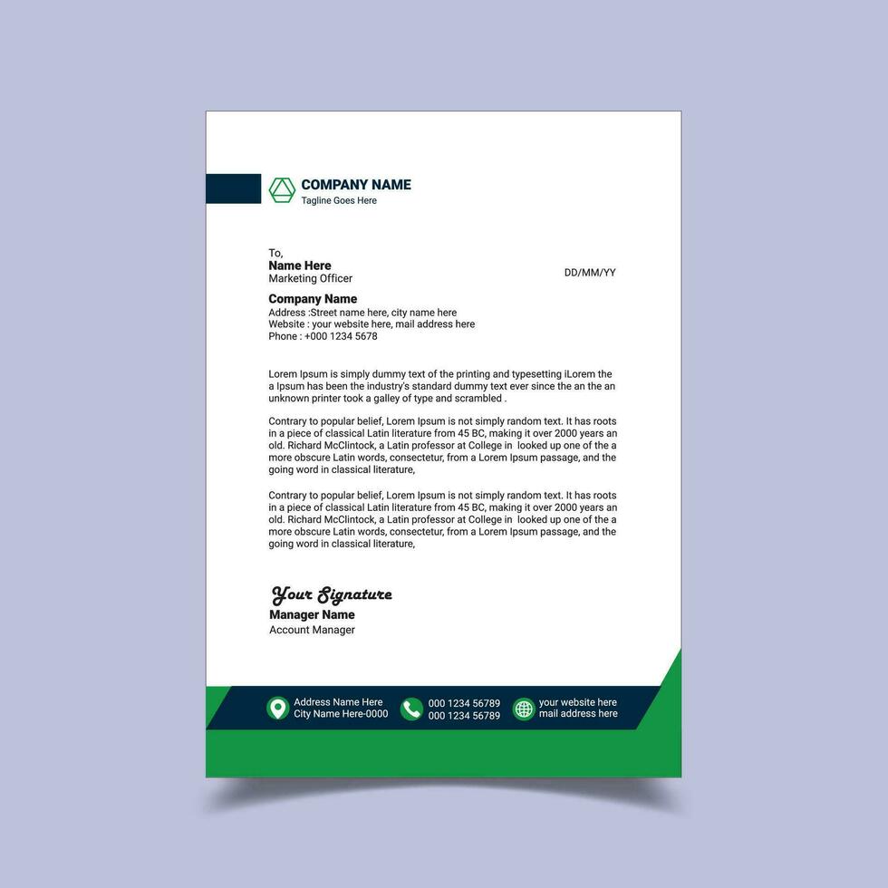 Creative Letterhead template vector