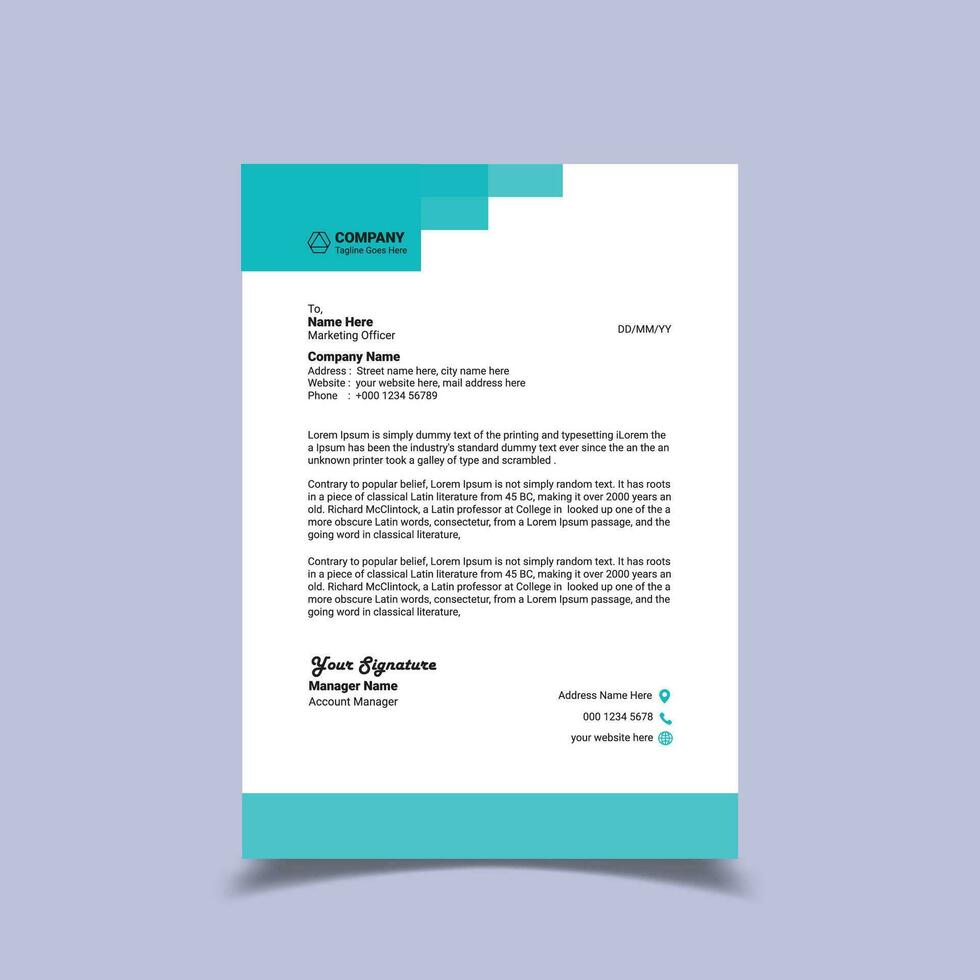 Creative Letterhead template vector