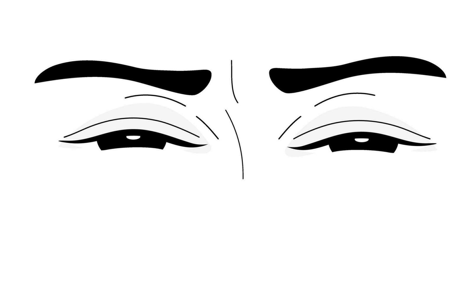 Illustration of human's sad eyes. vector