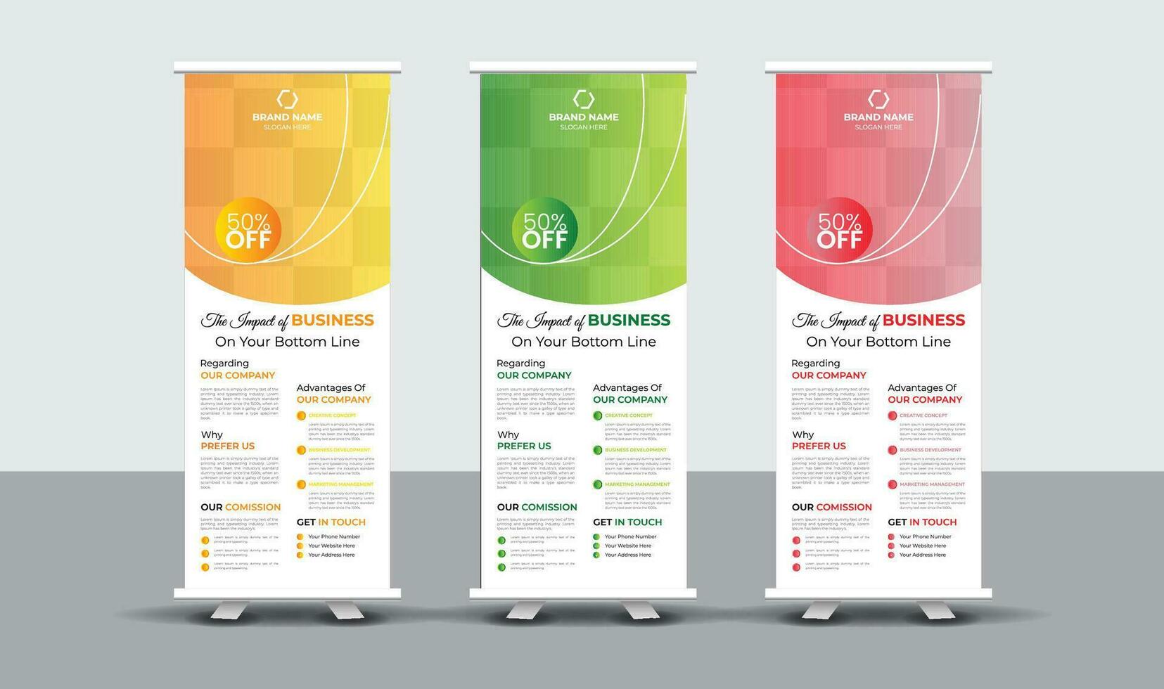 Corporate Business Roll Up Banner Design vector