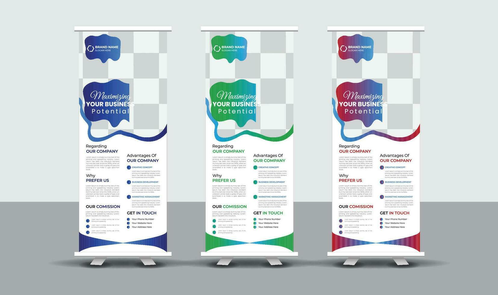 Professional Business Roll Up Banner Design vector