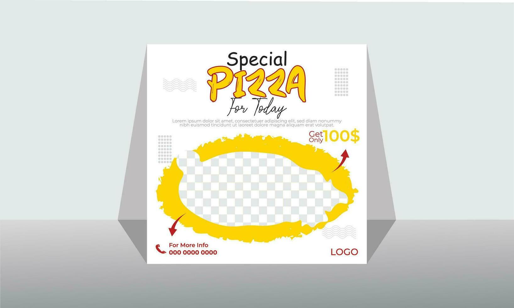 Creative Food Social Media Post Design vector