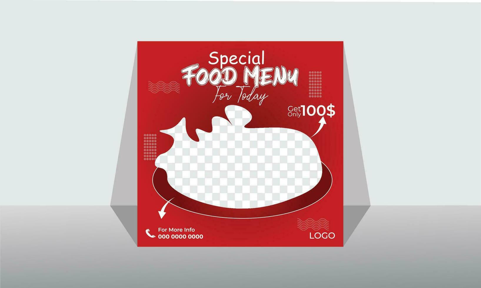 Creative Food Social Media Post Design vector