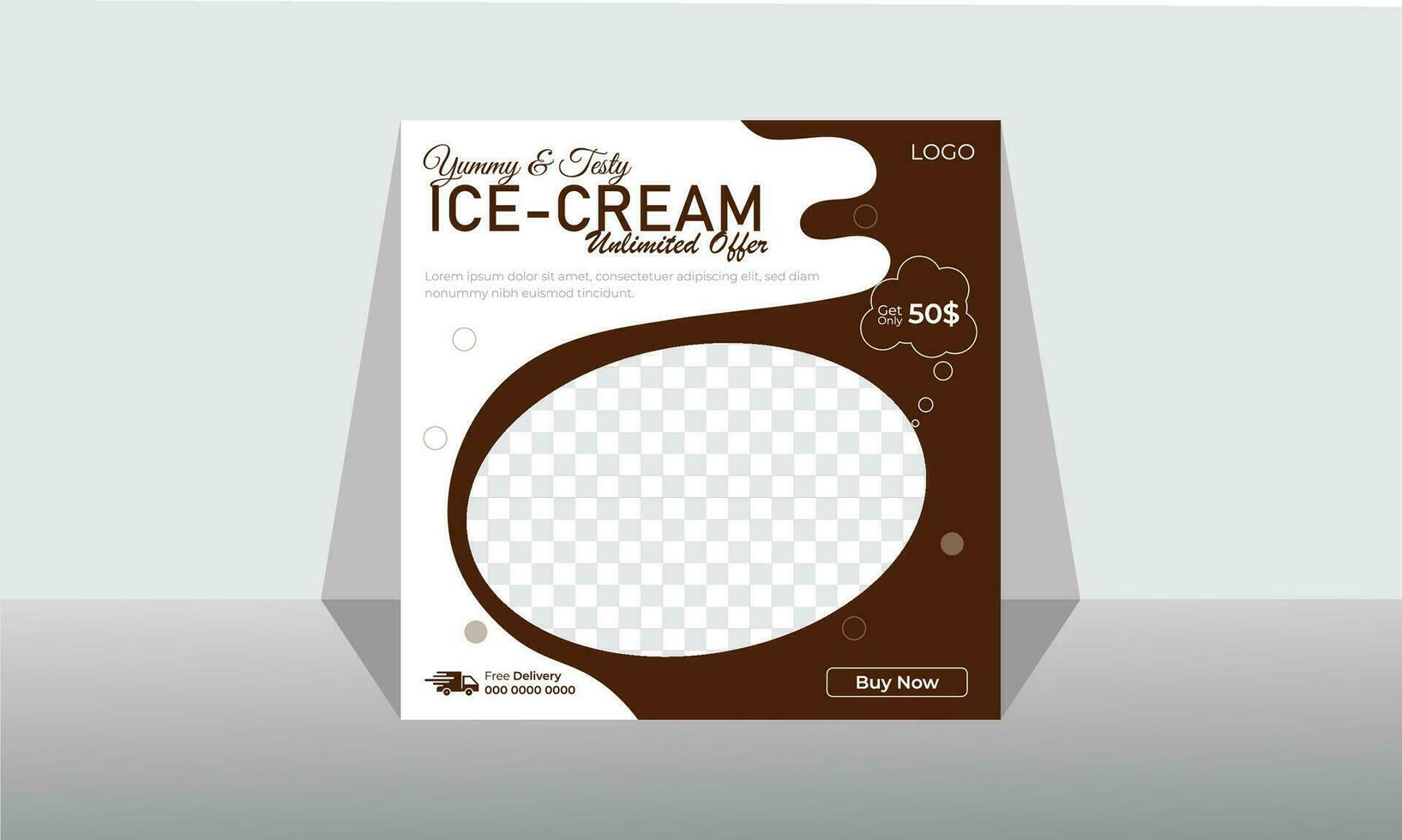 Creative Food Social Media Post Design vector