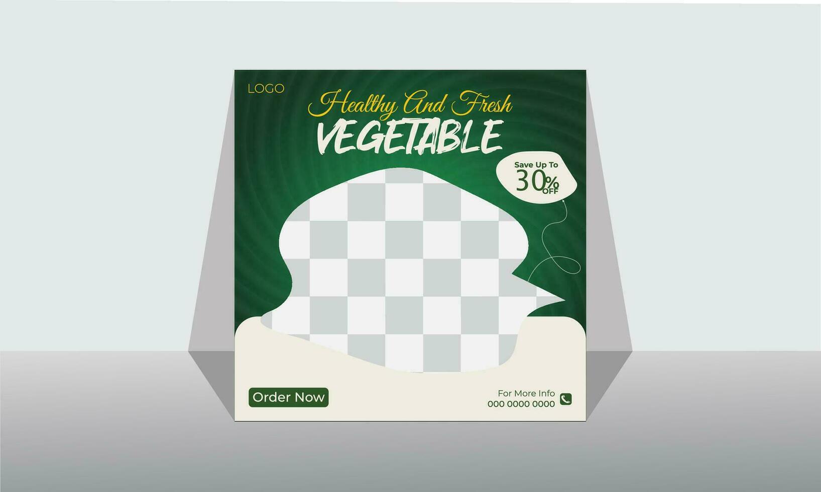 Creative Food Social Media Post Design vector