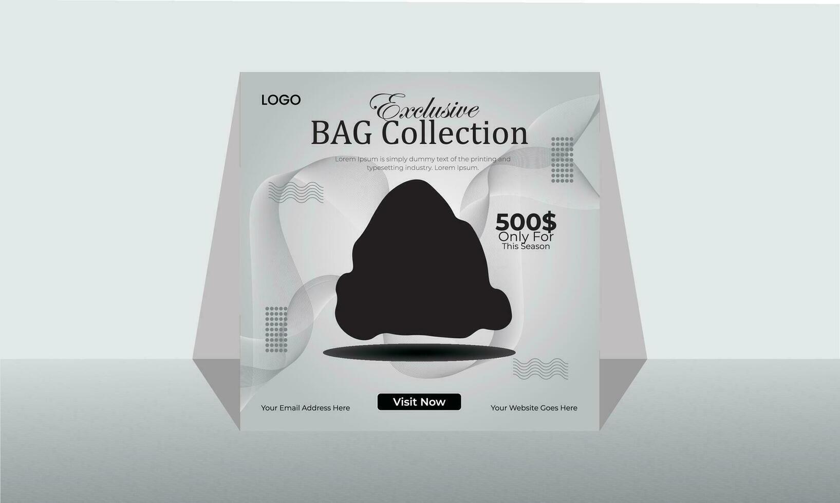 Creative Bag Social Media Post Design vector