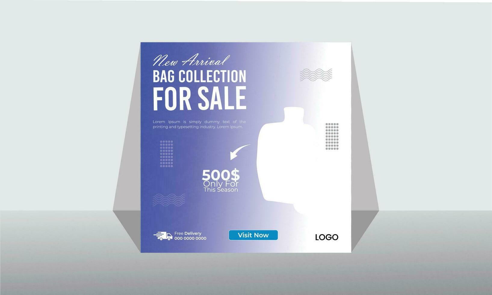 Creative Bag Social Media Post Design vector